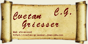 Cvetan Griesser vizit kartica